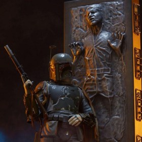 Boba Fett and Han Solo in Carbonite Star Wars Premium Format Statue by Sideshow Collectibles